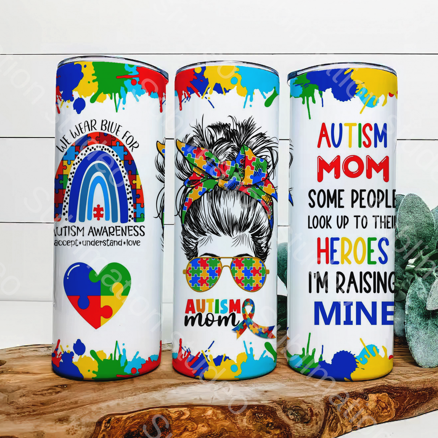 Autism awareness autism mom 20 oz tumbler