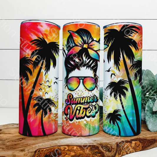 Summer vibes 20 oz tumbler