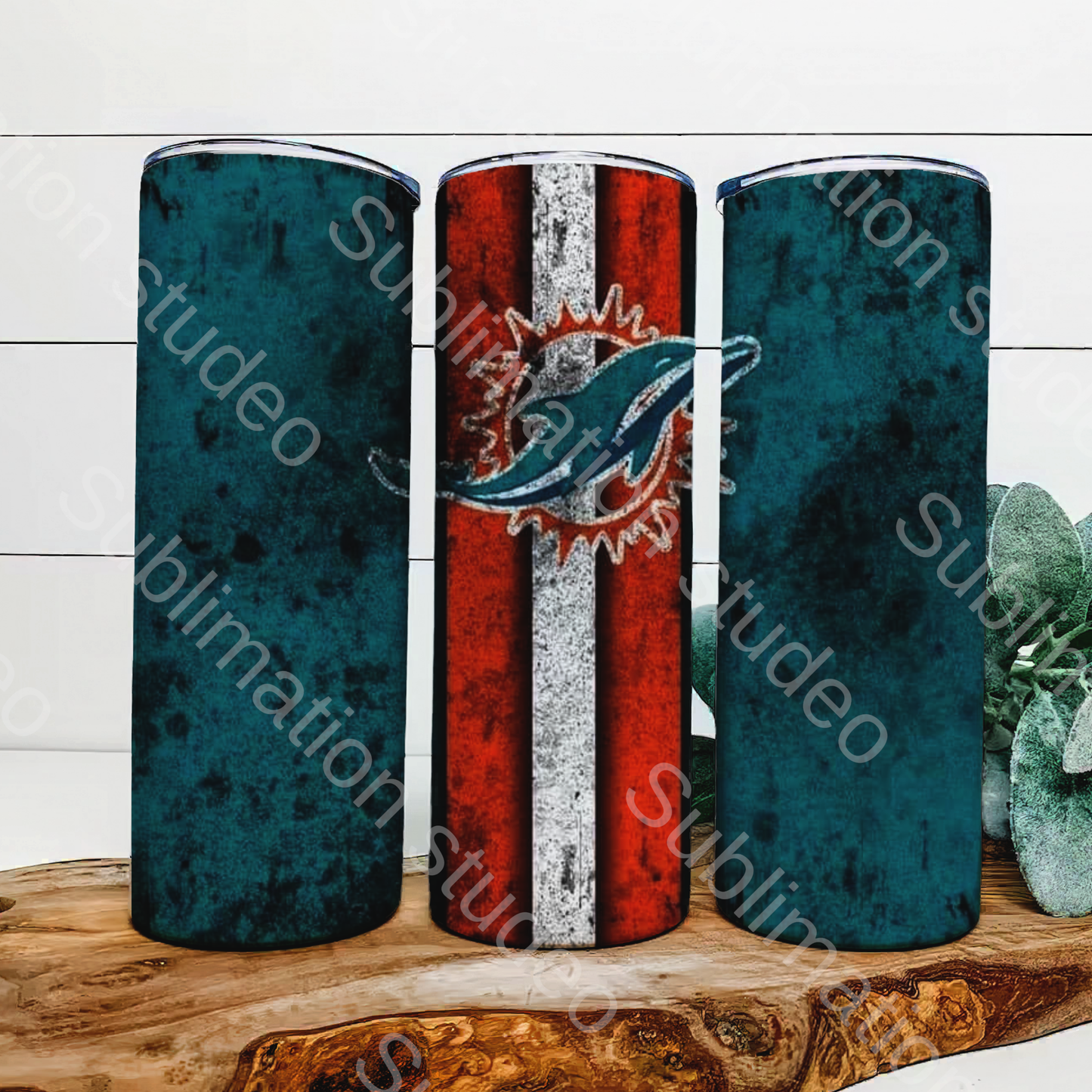 Miami dolphins retro 20 oz tumbler