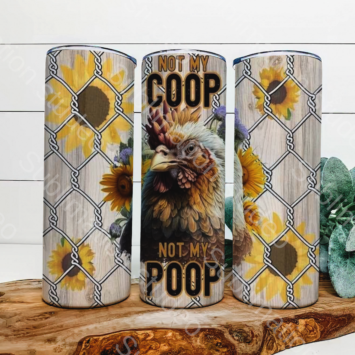 Not my coop.. not my poop 20 oz tumbler