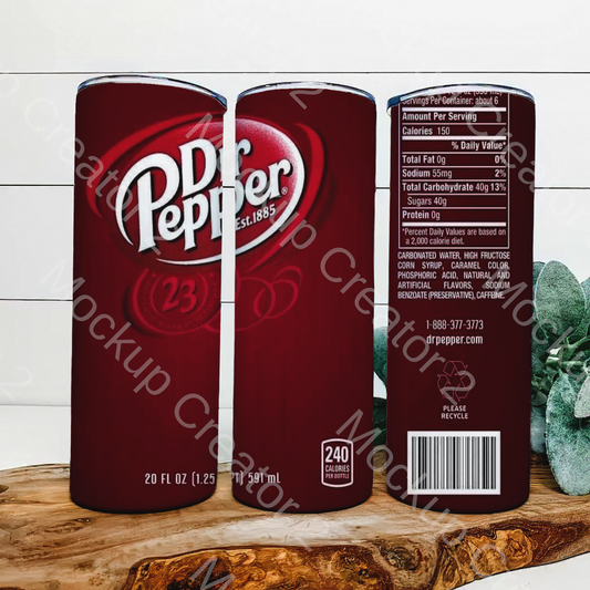 Dr Pepper imitation 20 oz tumbler